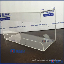 Unbreakable Single Box Capacity Dispensador de acrílico transparente vertical para guantes